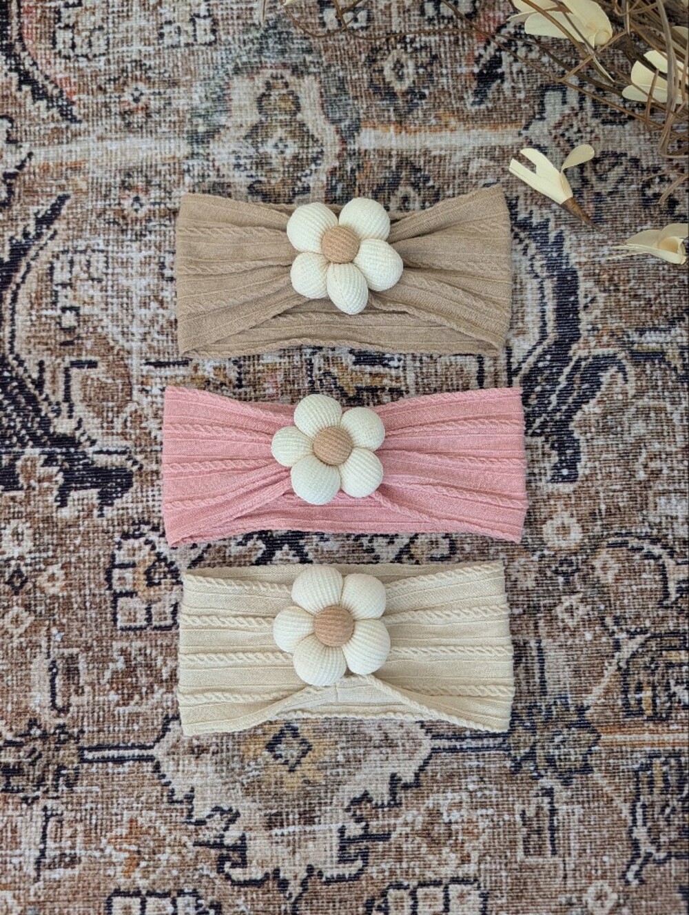 Baby girl flower headband set